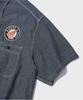 OUTSTANDING Wappen Chambray Work Half Shirt_D.Blue