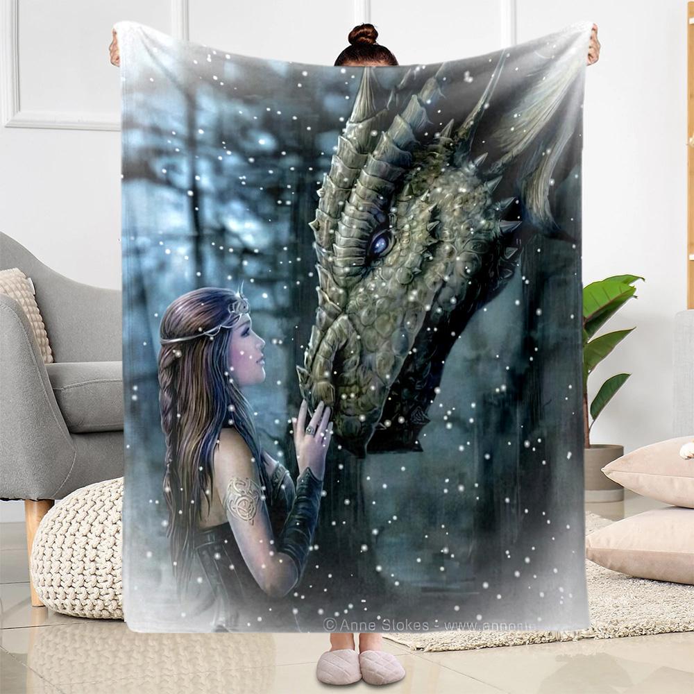 Gothic Style Blanket Soft & Cozy Suitable for Couch Seaside Bed All-Season Use Playful Design Gift for Travel Home Birthdays