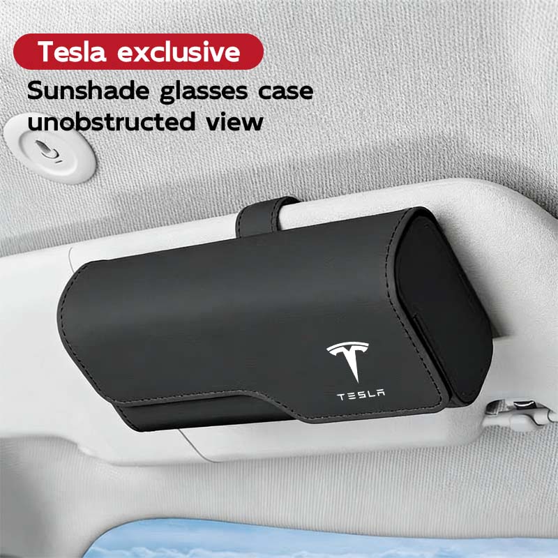 AMU1 Tesla Model Y Juniper Tesla Model 3 S X Highland Body Kit interior Accessories Car Sunglasses Glasses Holder Glasses Case Clip