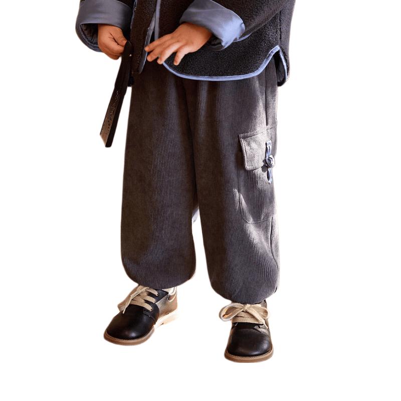 LUSON Boys' Fleece-Lined Corduroy Pants