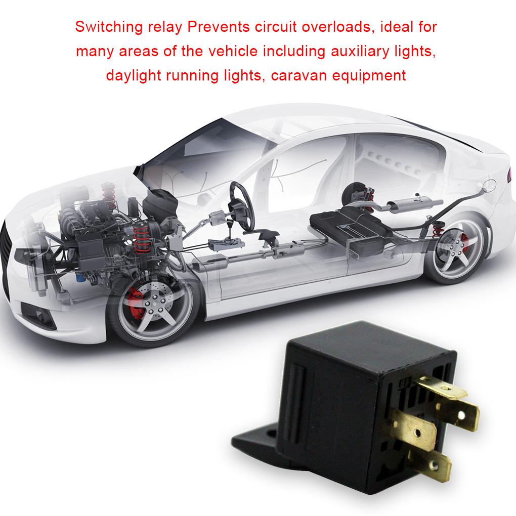 Pack of 5 Car 12V 30A Relay Motorcycle Light Relays Overcurrent Protection