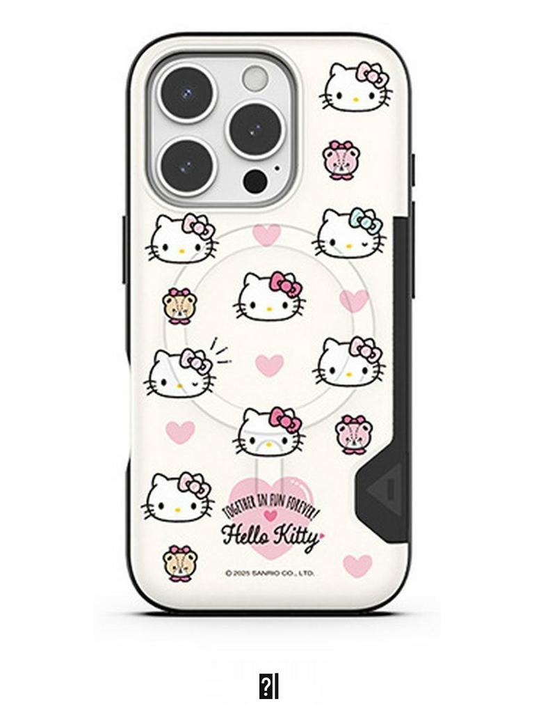 Korea Hello Kitty iPhone 17 Pro Max Magnetic Case with Small Icon and Card Slot