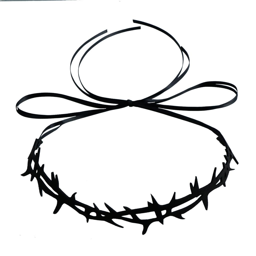 Ornament Temperament Flannel Thorns Collarbone Chain Halloween Witch Cosplay Gothic Necklace Woman