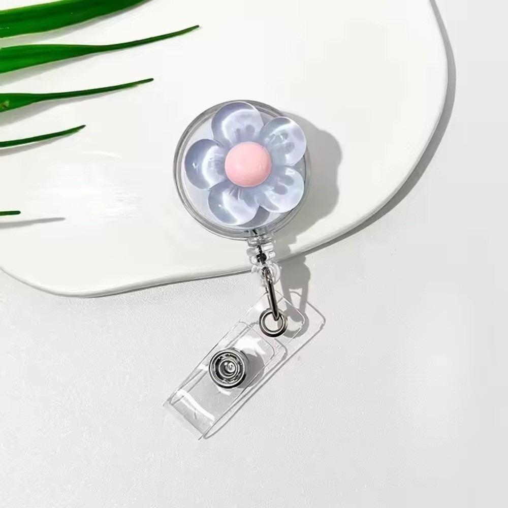 

Retractable Worker ID Card Pull Buckle Transparent ID Card Badge Holder Clip For Women 7