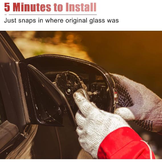 ACROPIX Beheizbare Spiegelglas-Ersatz für die Beifahrerseite des Rückspiegels am Auto mit Trägerplatte Passend für BMW X3 - 1 Stück Weißes Glas