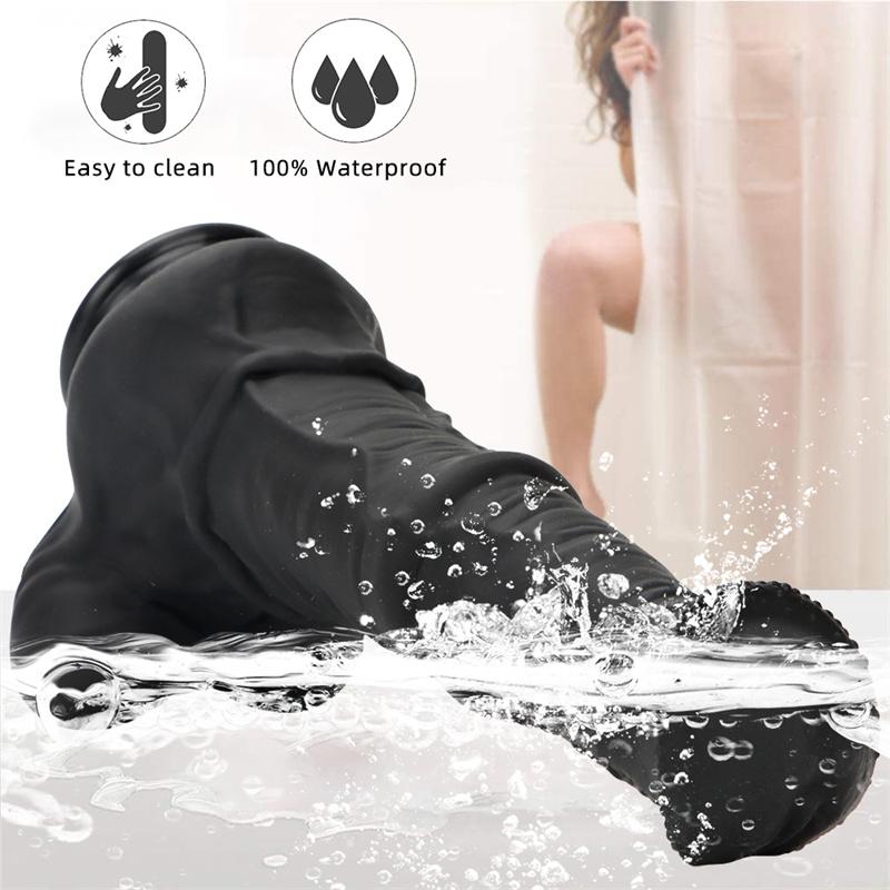 Kvinnes svarte hest Dildo Overdimensjonert bakgård Analplugg Analplugg Onanienhet Simulering Dildo Silikon Myk Anal Expander