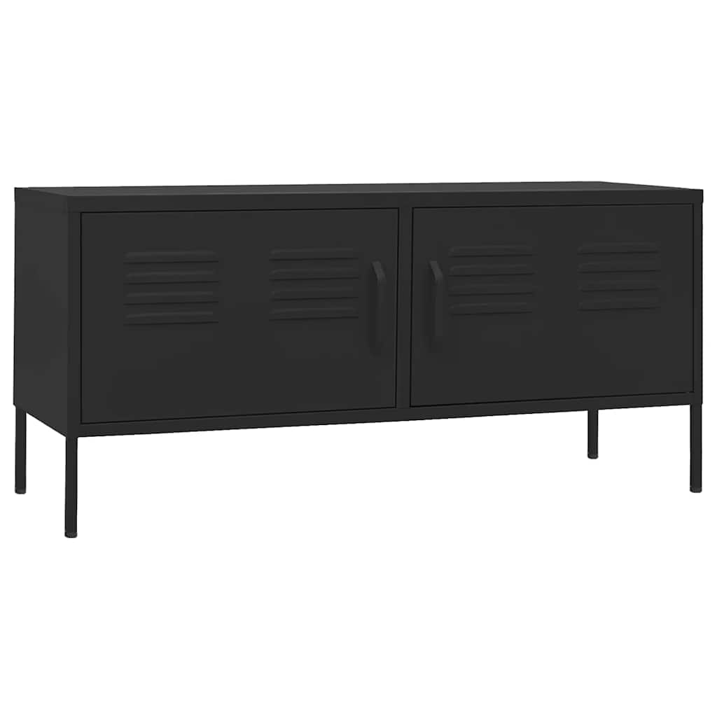 TV Stand in Black 105 x 35 x 50 cm Steel