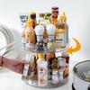 Clear PET Rotating Kitchen Spice and Cosmetic Organizer