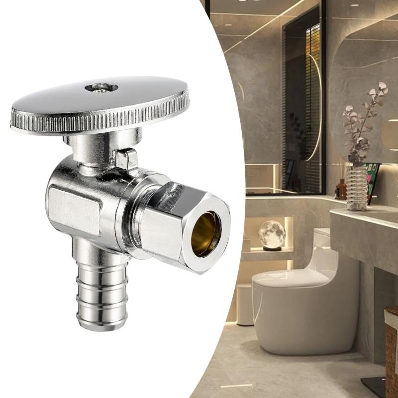 Angle Stop Valves Replacement Faucet Valves Compression Outlet Angle Globe Valves for Toilet Bathroom Kitchen Enduring