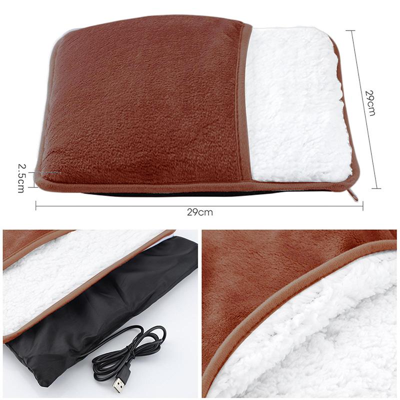 Fußwärmer USB Fußheizung Thermische Fußheizmatte Weiches Plüsch Warme Fußabdeckung Elektrische Heizung Fußwärmer Für Zuhause Schlafzimmer