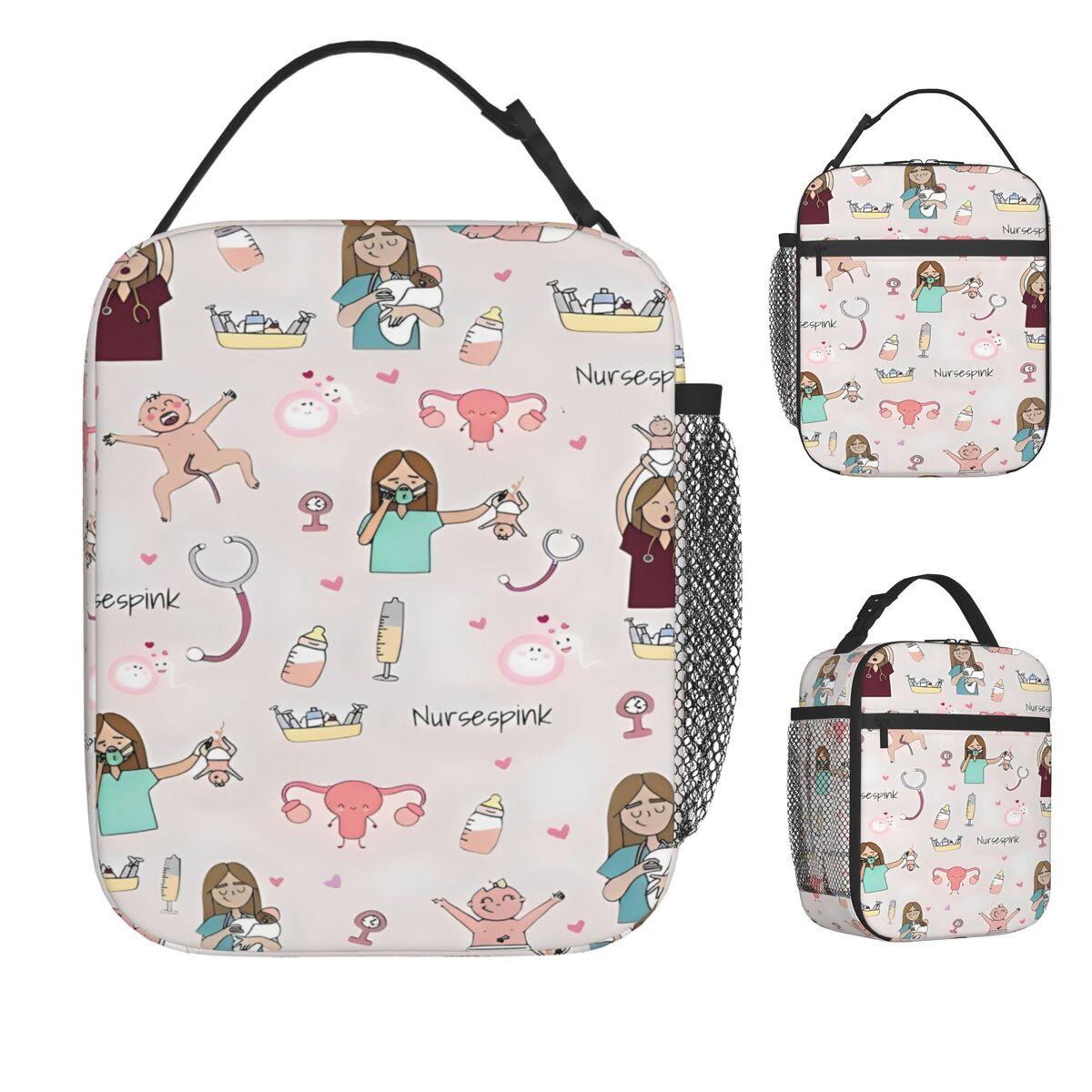 Enfermera En Apuros Nurse Medical Doctor Lunch Bag Casual Lunch Box For Women Picnic Portable Cooler Bag Thermal Tote Handbags One Size