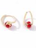 Light Luxury Niche Design, High-end Earrings, Small and Exquisite, Rotatable Zircon Ear Buckle, Women's Versatile Earrings