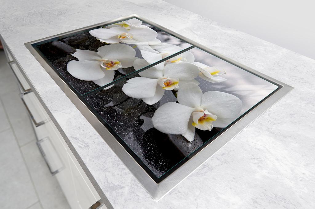 SZKLANA PŁYTA OCHRONNA NA KUCHENKĘ 85x52 ORCHIDEA