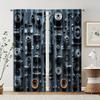 Filtering Curtains Excluding Rods Non Movable Without Batteries Motorcycle Parts Patternbackgroundsuitable Use Set Of 2 Made Polyester
