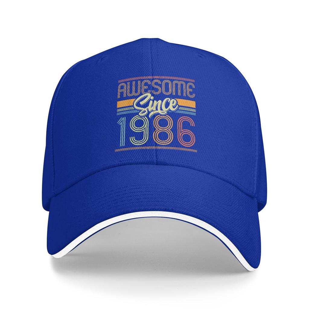 Awesome Since 1986 40th Birthday 40 Years Old Bday Casual Baseball Cap Summer Trucker Hat Adjustable Kpop Rock Hip Hop Hats Men
