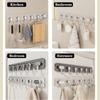 6 Hooks Coat Rack Wall Mounted Hook for Kitchen Bathroom Clothes Hanger