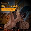 Men's Leather Safety Boots Waterproof Work Boots for Men Steel Toe Shoes Indestructible Shoes Safety Work Protective Boots Man