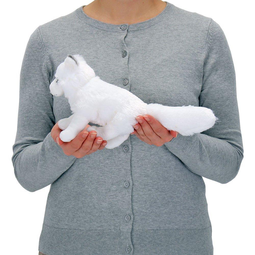 Carolata Arctic Fox Plush Toy Realistic Fox Animal Toy Doll Gift Present Birthday Christmas Present (Sitting Series/Soft Touch) (Twice Tested) /