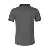 Men's Fashion Collar Print  Loose Polo Shirts Short Sleeve Turn-down  Solid Color Simple T-shirt Top