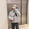 Splicing plaid hooded jacket women's new winter casual loose warm bread clothes thickened cotton clothes