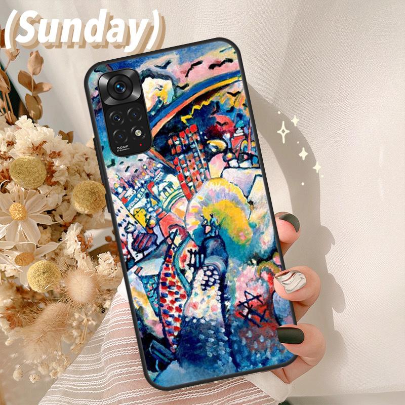 Wassily Kandinsky Abstract Artistic Case For Redmi Note 11 10 8 9 12 Pro Plus Note 12S 11S 10S 9S Cover For Redmi 12C 9C 10C 10A