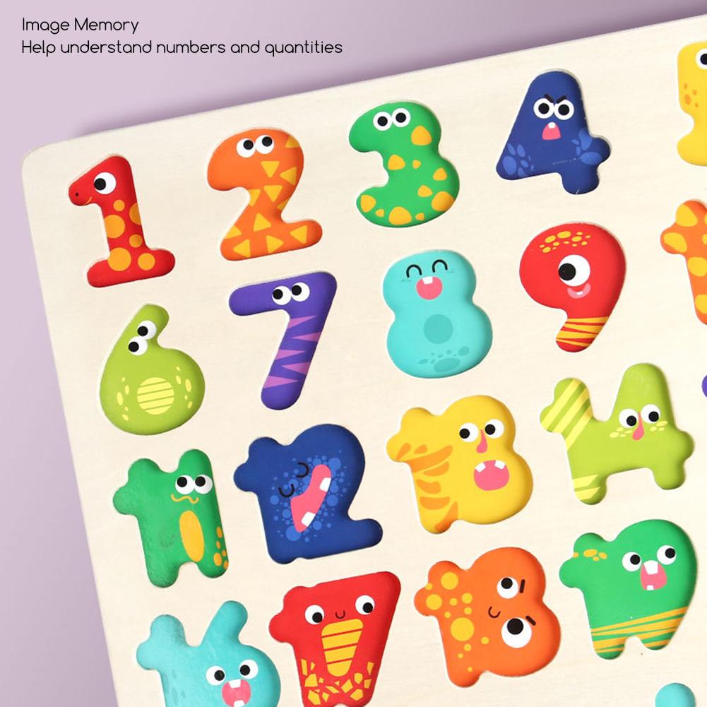 Wooden Alphabets Number Puzzle For Toddlers Premium Child-Safe Wooden Construction Home Educational Play