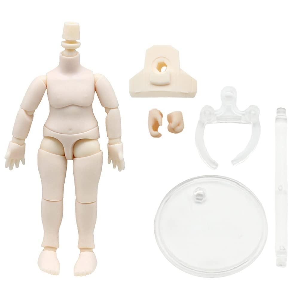 DOD Body 10cm Movable Figure Suitable for Obitsu Doll 11cm, GSC, 1/12BJD Head (Super White+A)