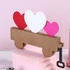 Valentine's Day Love Heart Car Ornament Farmhouse Rustic Handcrafted Wooden Heart Shape Car Table Sign Holiday Party Desktop Decoration