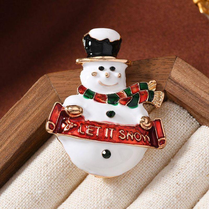 Vintage Christmas Brooch European and American Style Enamel Christmas Tree Santa Claus Snowflake Brooch Pin Boots Snowman Bell Ornament