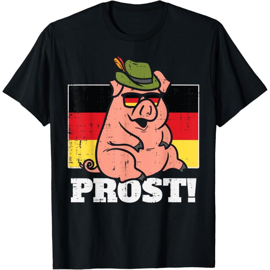 Prost German Pig Funny Toast Bavarian Oktoberfest Men Women T-Shirt S