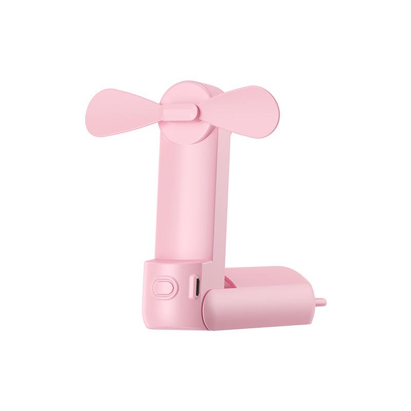 Mini Portable Foldable Desktop Fan - Cute Handheld USB Rechargeable for Students & Kids