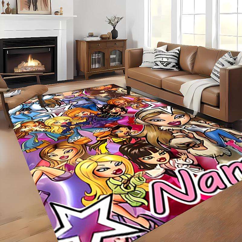 Custom Personalization Bratz Area Rug - Perfect For Kitchen, Bathroom,Laundry Room Decor Large Size Available,Gift All Seasons