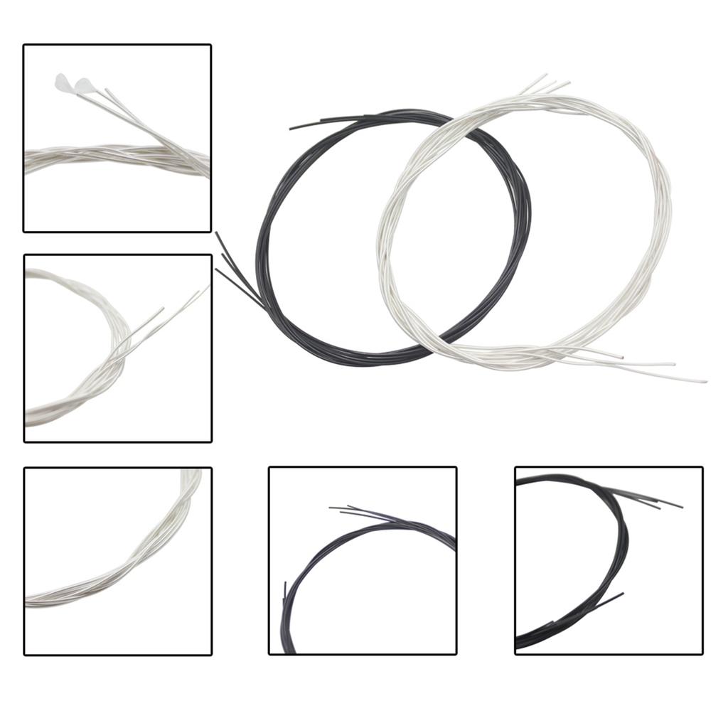 Black Nylon Core Silver Plated Copper Wound 1st 6th(.028 .043) 6pcs Classical Guitar Strings String Set