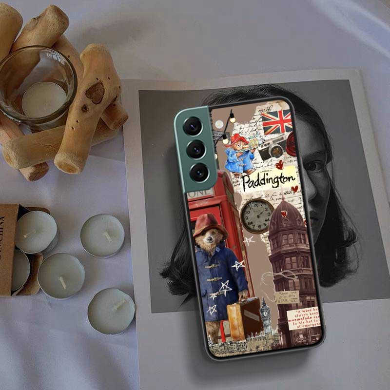 Cute P-Paddington Bear Phone Case For Samsung Galaxy S22 S25 Ultra S21 S10 Plus S26 Edge S20 S23 S24 FE Cover Silicone Soft
