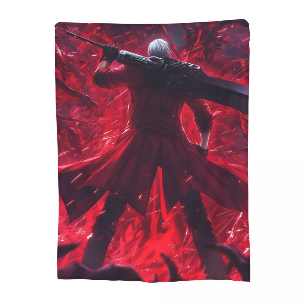 D-Devil May Cry DMC Game Gamer Blanket Soft Warm Flannel Throw Blanket Plush for Bed Living room Picnic Travel Home Couch