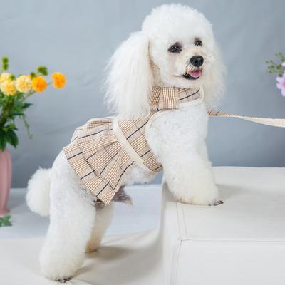 New Dog Harness Elegant Comfortable Breathable Pet Dress Collar For Small Dogs Fashion Lovers Vest Dog Harness and Leash Set