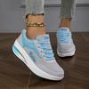 Scarpe da ginnastica da donna con zeppa rocker, scarpe da ginnastica casual con lacci e altezza bassa, scarpe comode con piattaforma da passeggio
