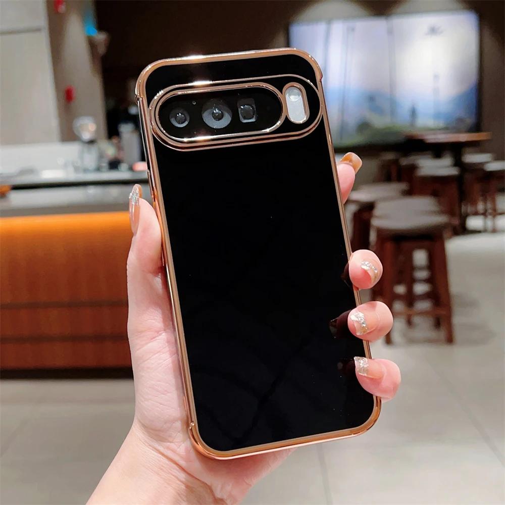 

Glossy Simple Pure Color Electroplating Soft Case For Google Pixel 10 9 Pro XL 8 A Pro Full-pack Shockproof Protect Cover Google Pixel 9