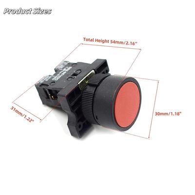 LC LICTOP Momentary Push Button Switch, 1 zelený NO & 1 červený NC, DPST AC 660V, Vypínač Start Stop pro elektrické a elektronické