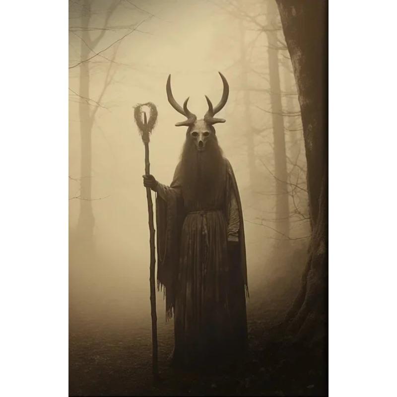 Dark Academia Art Grotesque Poster Prints Gothic Ghost Witch Monster Demon Devil Canvas Painting Wall Art Home Decor Unframed