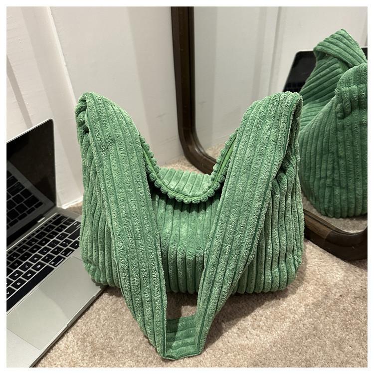 Fashionable Corduroy Tote Bag For Women Soft And Spacious Winter 2023 Shoulder Bag