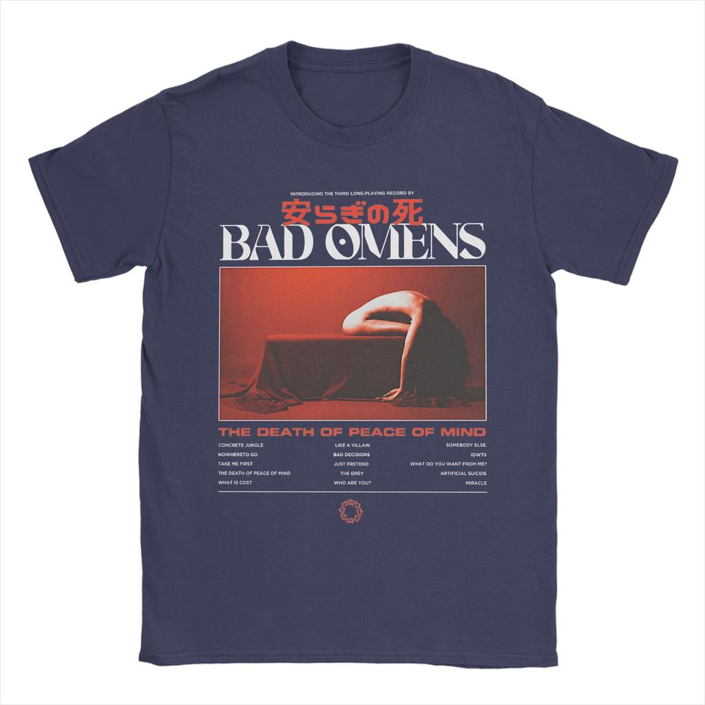 Bad Omens Band TShirt Summer Cotton T Shirts For Male Popular Casual Tee Shirt ShortSleeve Vintage Top Tees
