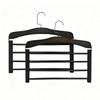 Solid Wood Multifunctional Multi-Tier Trouser Rack Household Wooden Coat Rack Towel Scarf Tie Storage Rack Flocking Non-Marking