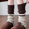 New Vintage Thickened Warm Leg Warmers Y2k Women Color Block Wool Knitted Long Socks Stacking Boot Cuffs New Design 2026