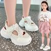 Mesh breathable girls' closed-toe sandals, spring/summer new style children's shoes, lightweight athletic shoes, suitable for girls