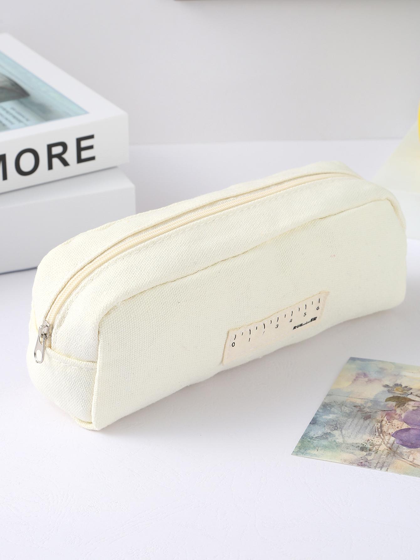 

Minimalist solid color single-layer pencil case, used for storing stationery and office supplies, pencil case for back to school
