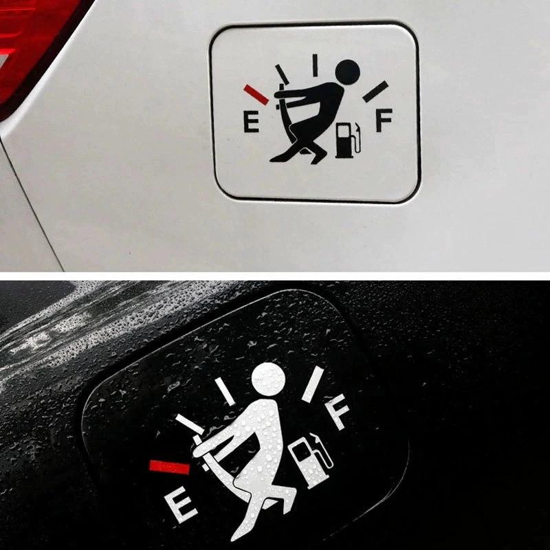 Grappige Brandstofverbruik Stickers Brandstoftank Dop Sticker Afscheurbaar Waterdicht Grappige Sticker Gepersonaliseerde Reflecterende Auto Sticker
