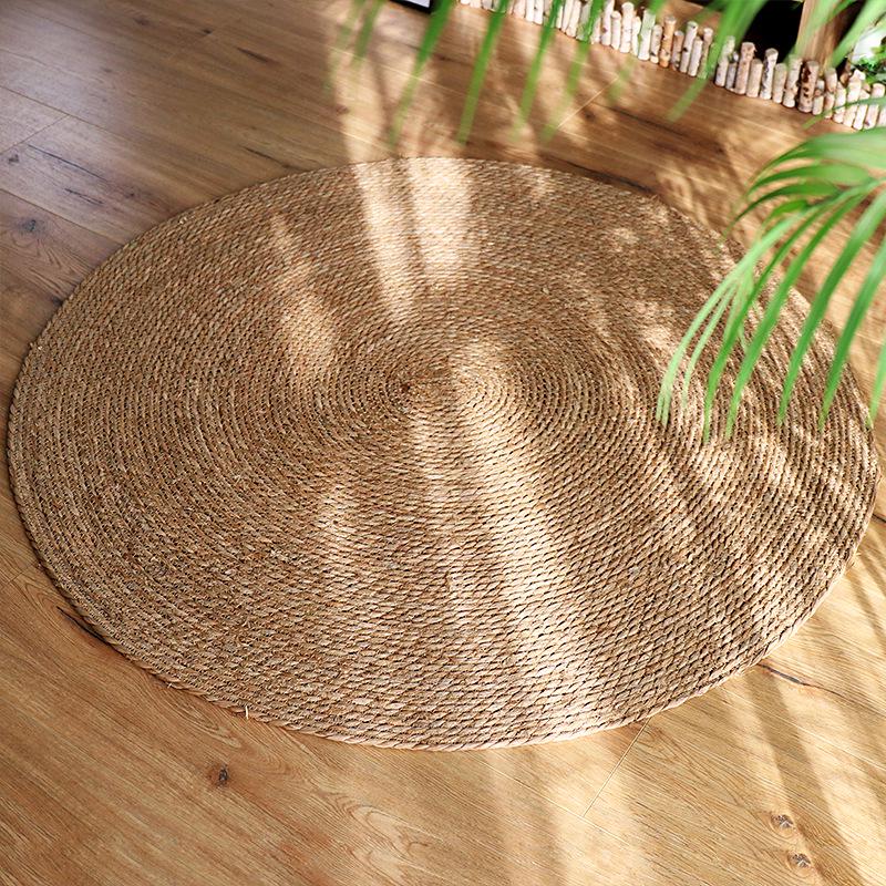 Rattan Floor Mat for Cats: Natural Wood Color, Bedroom or Tatami, Bedside & Bay Window Rug.
