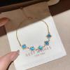 Sea Crystal Zirconia Water Drop Bracelet: Light Luxury Cool Style Jewelry for Women