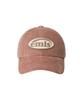 Imiseu Rubber Patch Corduroy Ball Cap-Pink